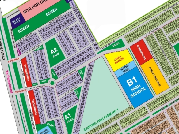 1 Kanal Corner Plot for Sale in Punjab Government Housing Society, Faisalabad