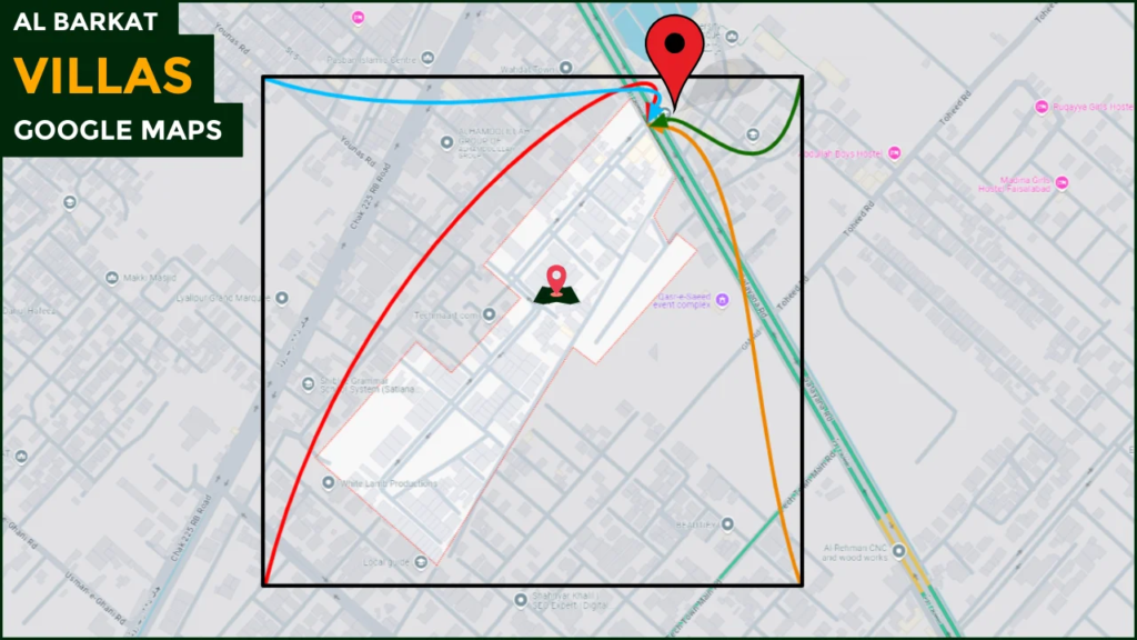 Al Barkat Villas Faisalabad Google Map Location