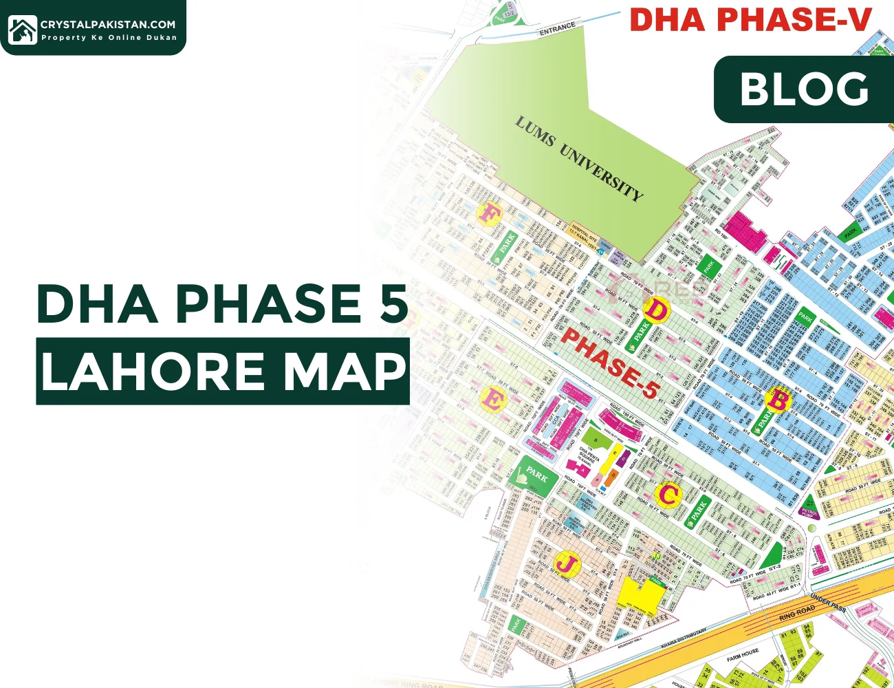 DHA Phase 5 Lahore Map