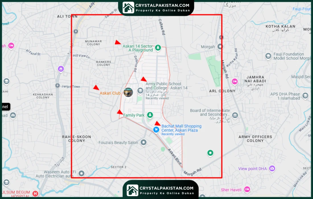 Askari 14 Rawalpindi Map