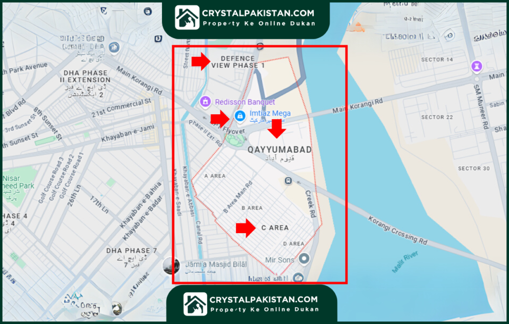 Qayyumabad Location
