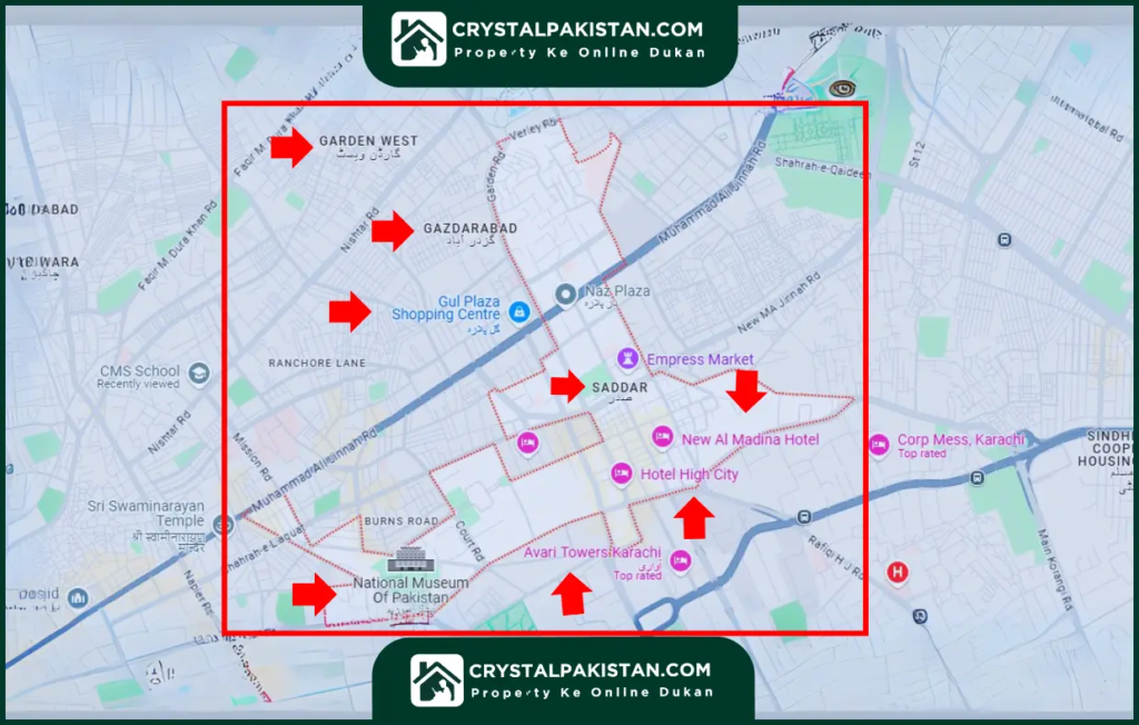 Sadar Karachi Location