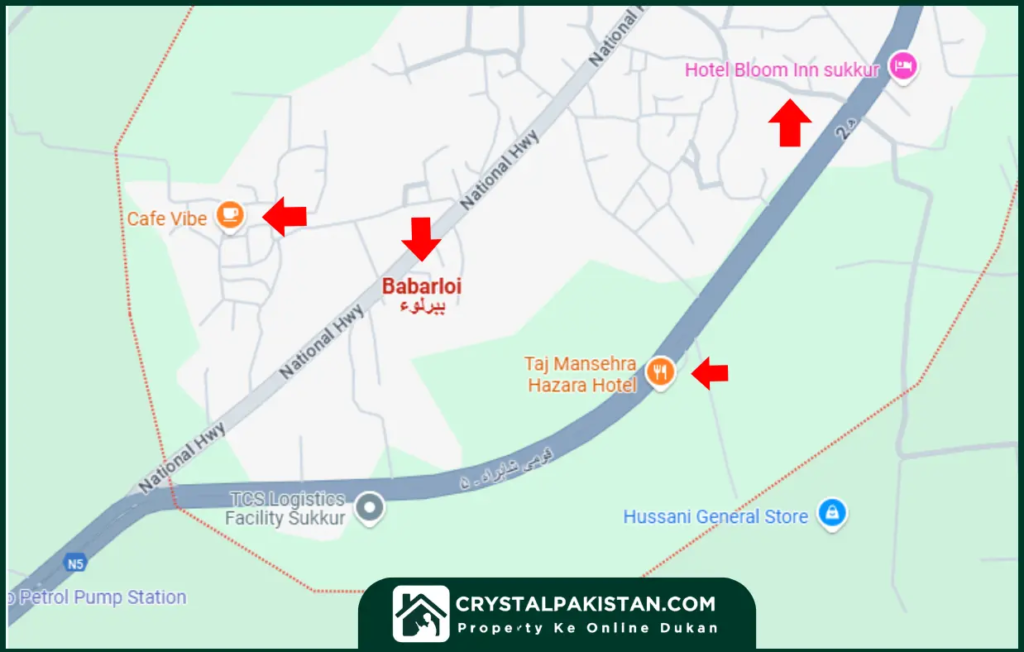 Babarloi Sukkur Location
