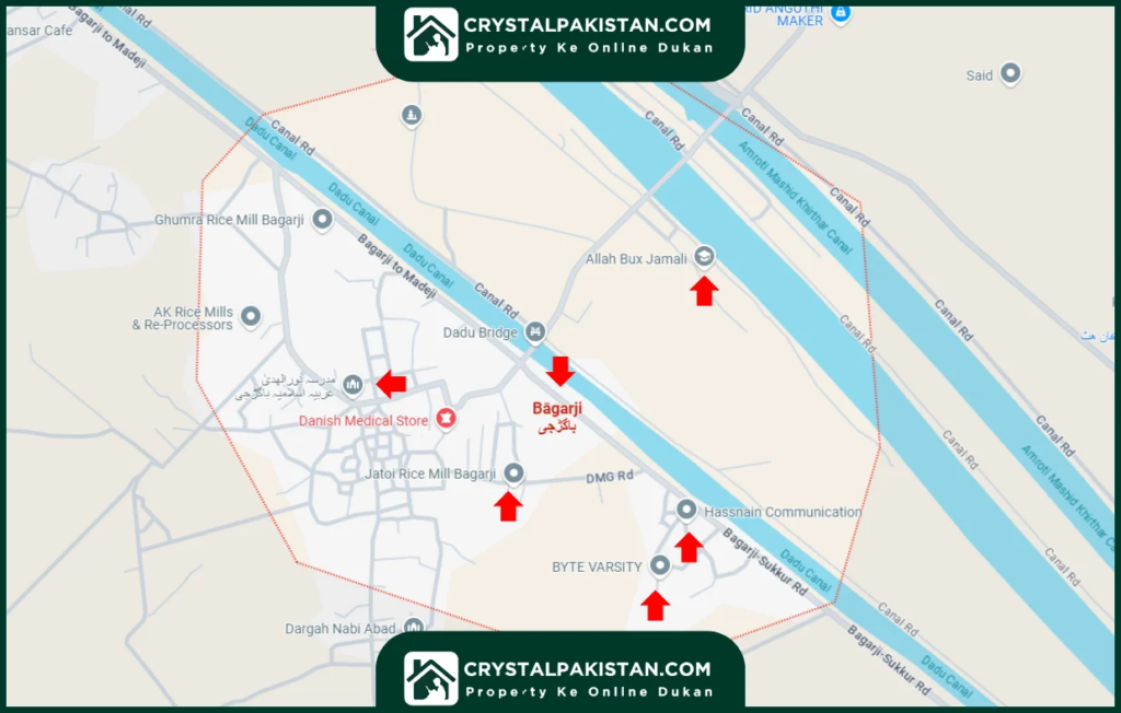 Bagarji Sukkur map