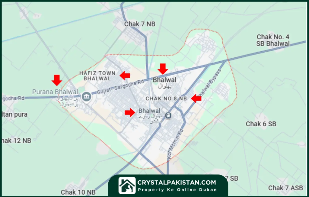 Bhalwal Sargodha Location