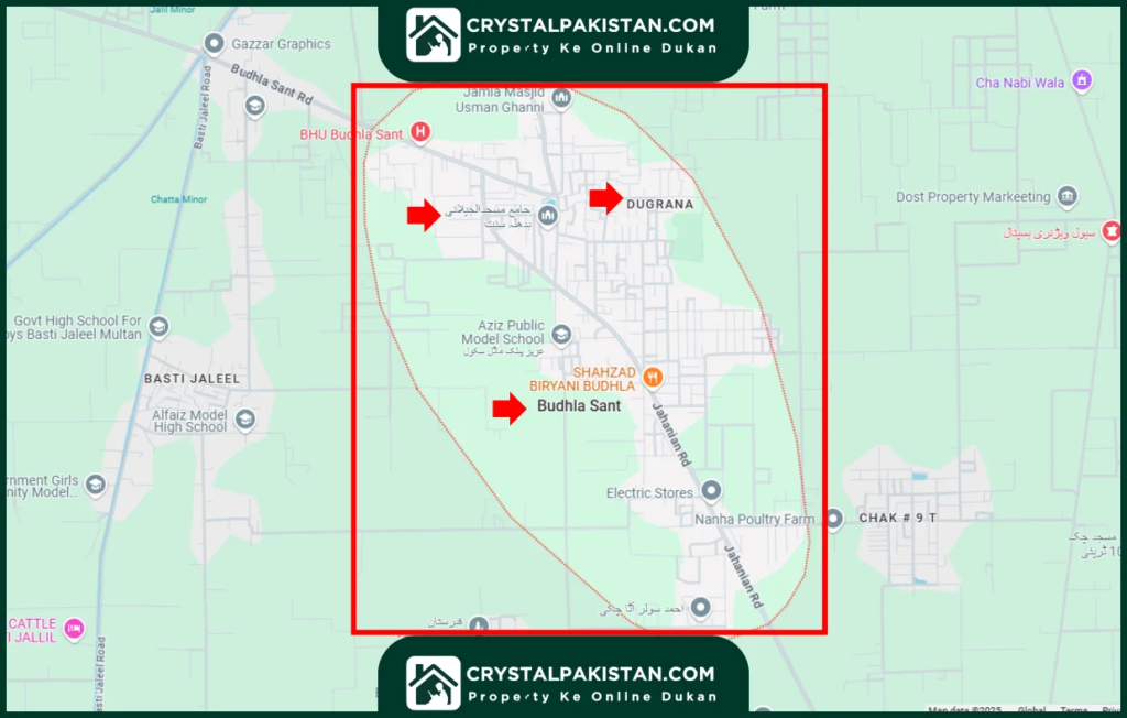 Budhla Sant Multan Map