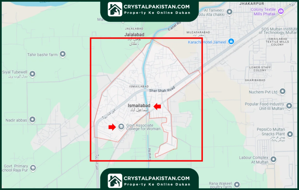 Ismailabad Multan map
