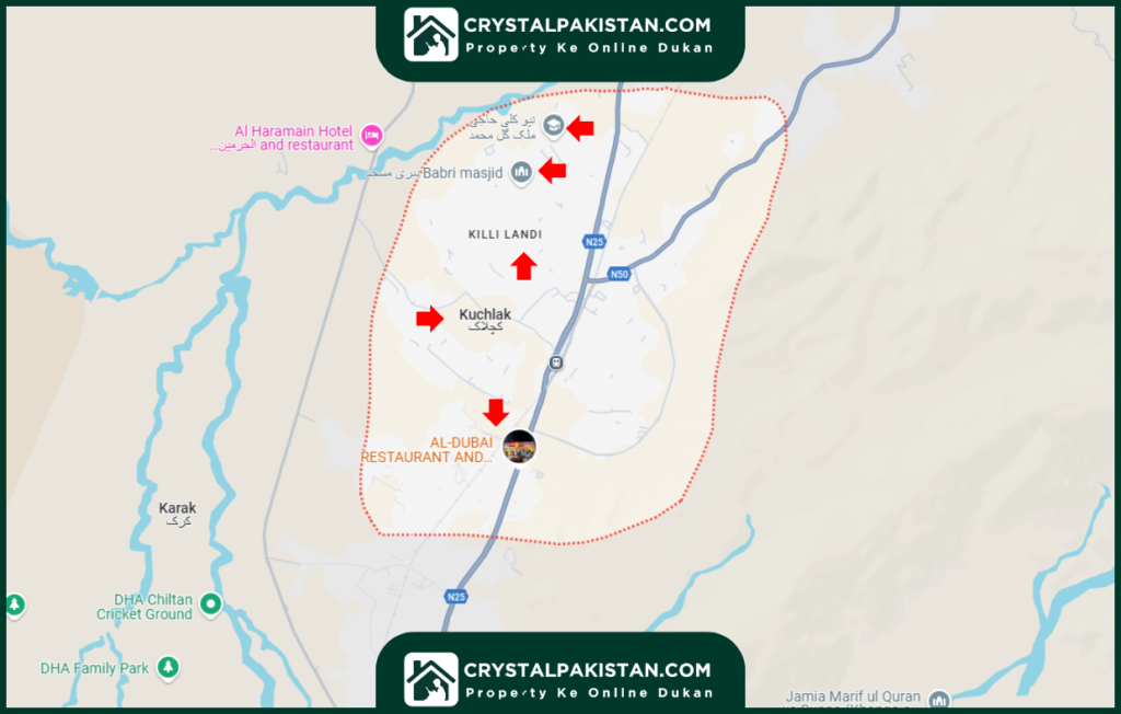 Kuchlak Quetta map