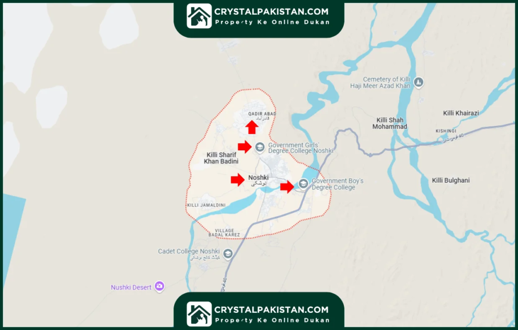 Nushki Quetta map