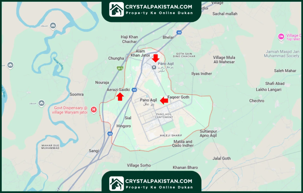 Pano Akil Sukkur map