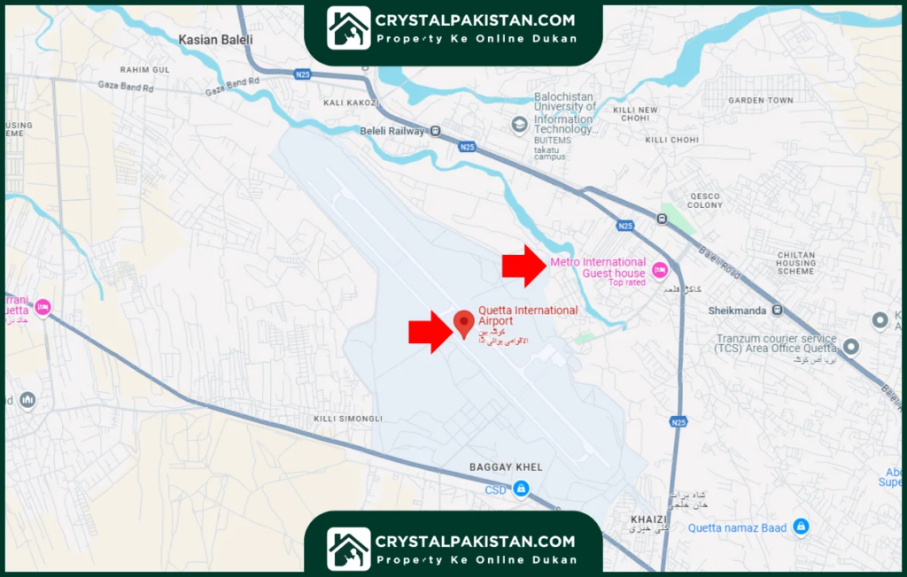 Quetta Airport map