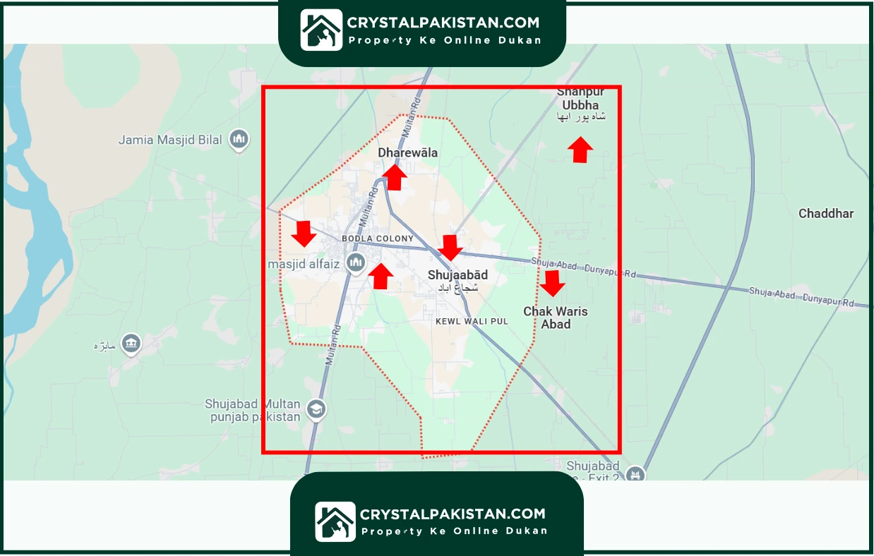 Shujabad Multan Location