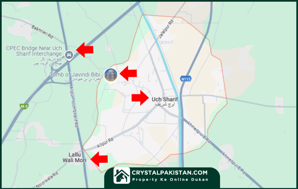 Uch Sharif Location