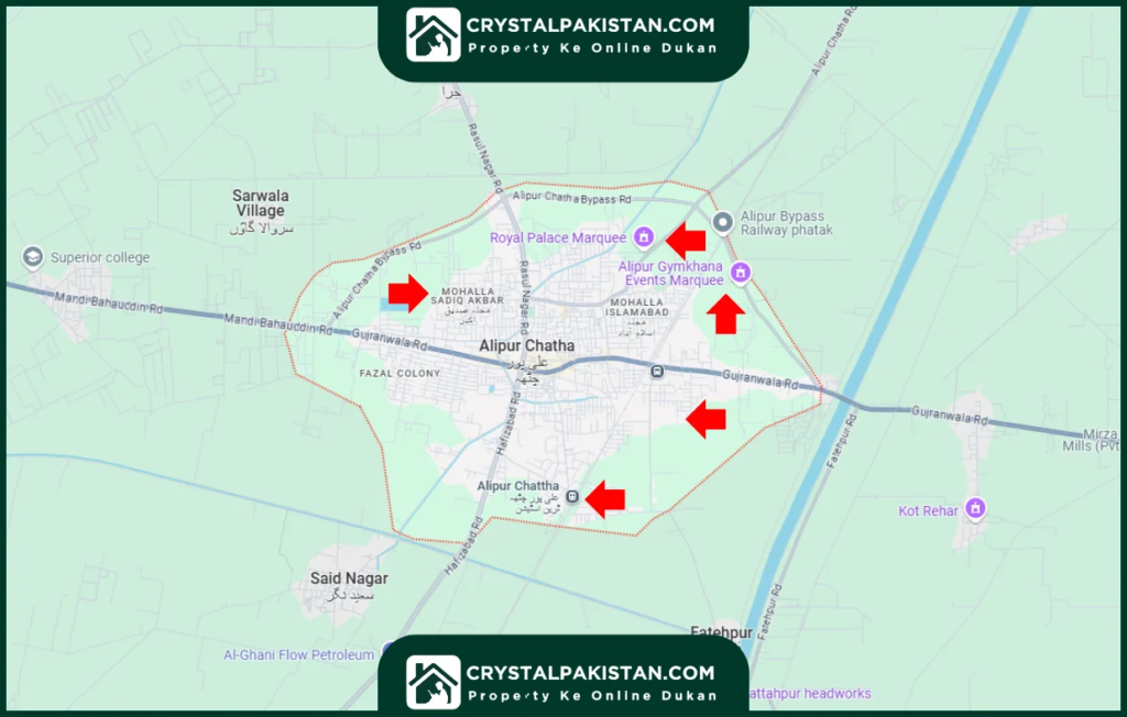 Ali Pur Chatha Gujranwala Map
