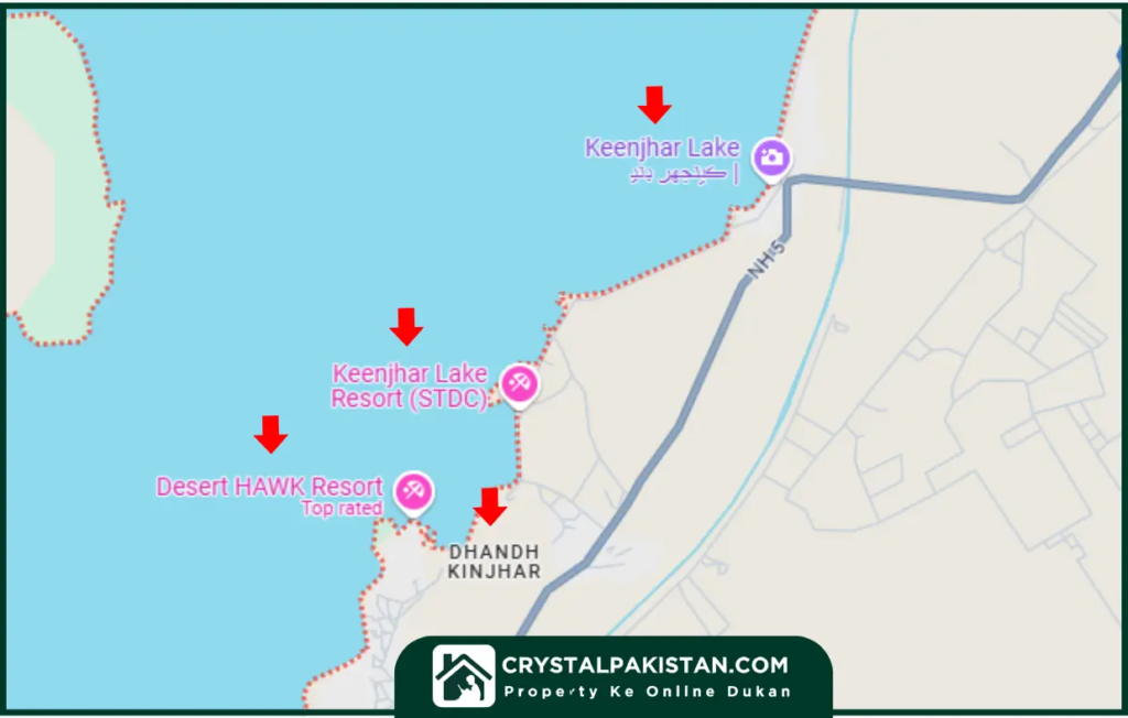 Keenjhar Lake Location