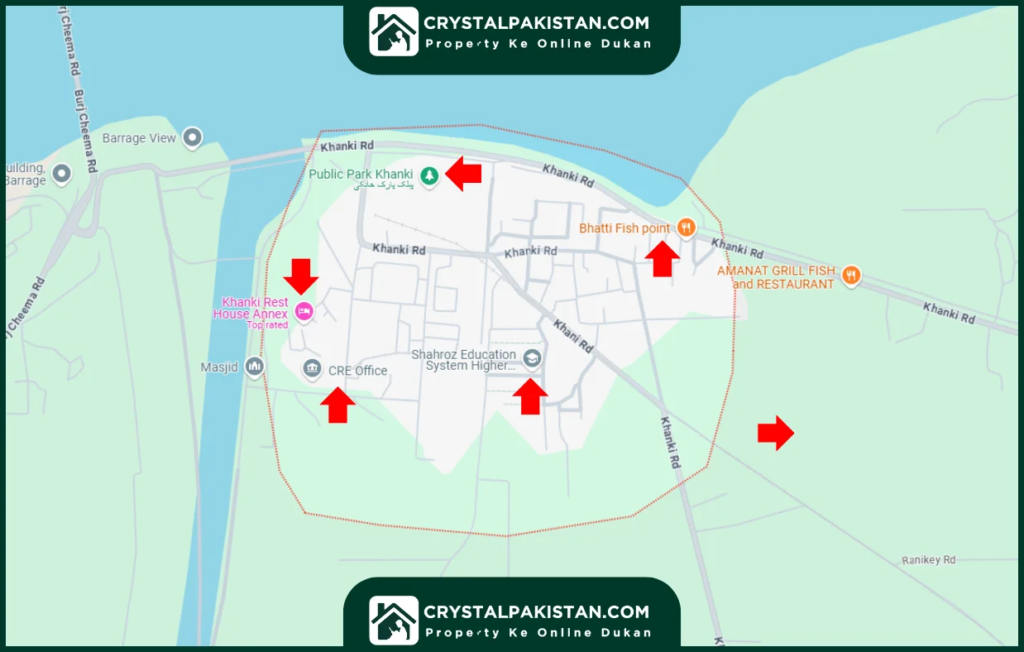 Khanki Gujranwala Map