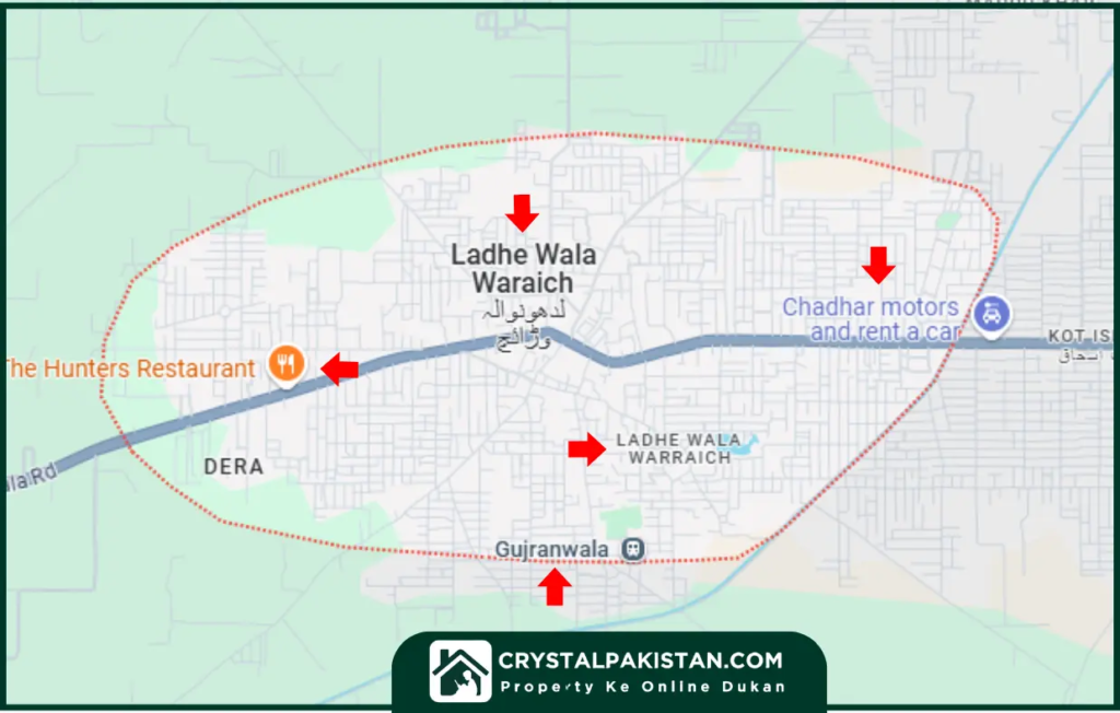 Ladhewala Waraich Location