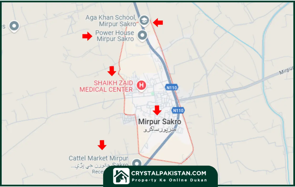 Mirpur Sakro Location