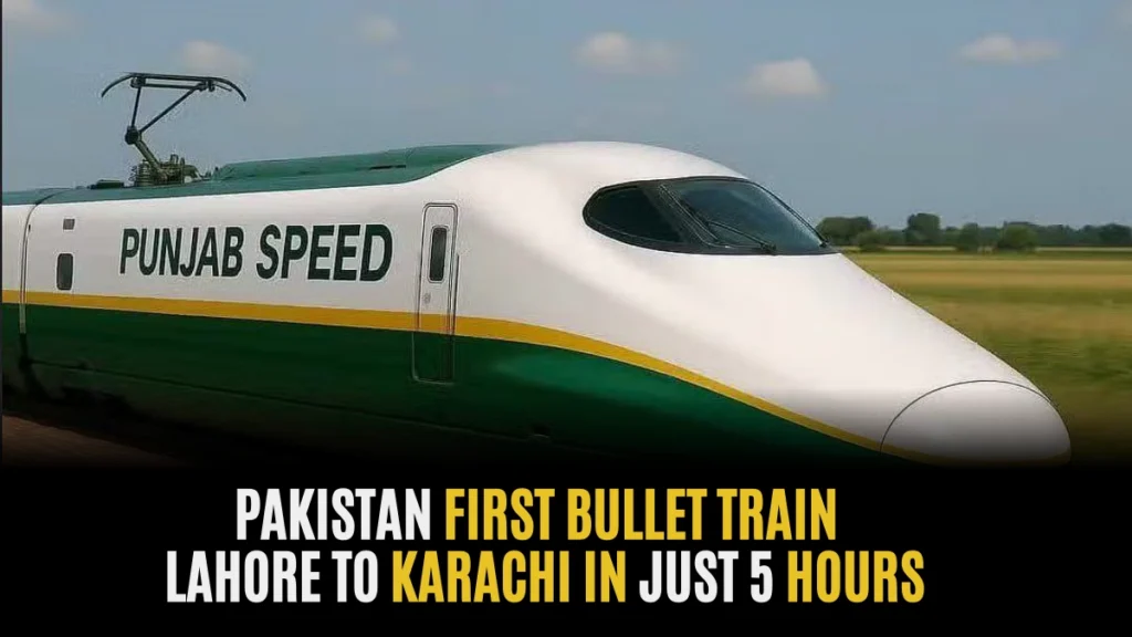 Pakistan First Bullet Train Punjab Speed from Lahore to Karachi in just 5 hours, modern high-speed rail travel.