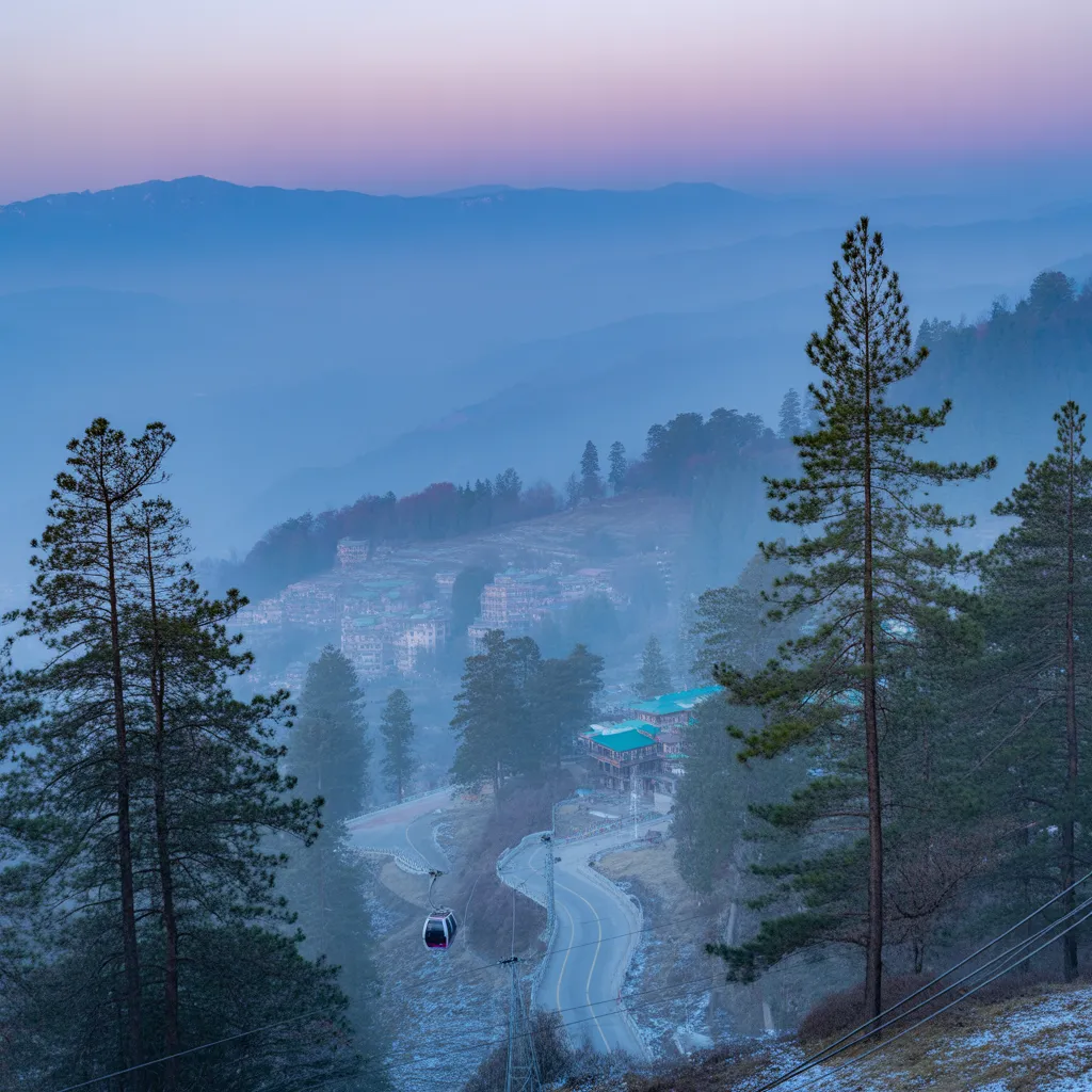 Murree Weather Today with cold misty hills, scenic pine trees, and fresh climate views in Murree valley