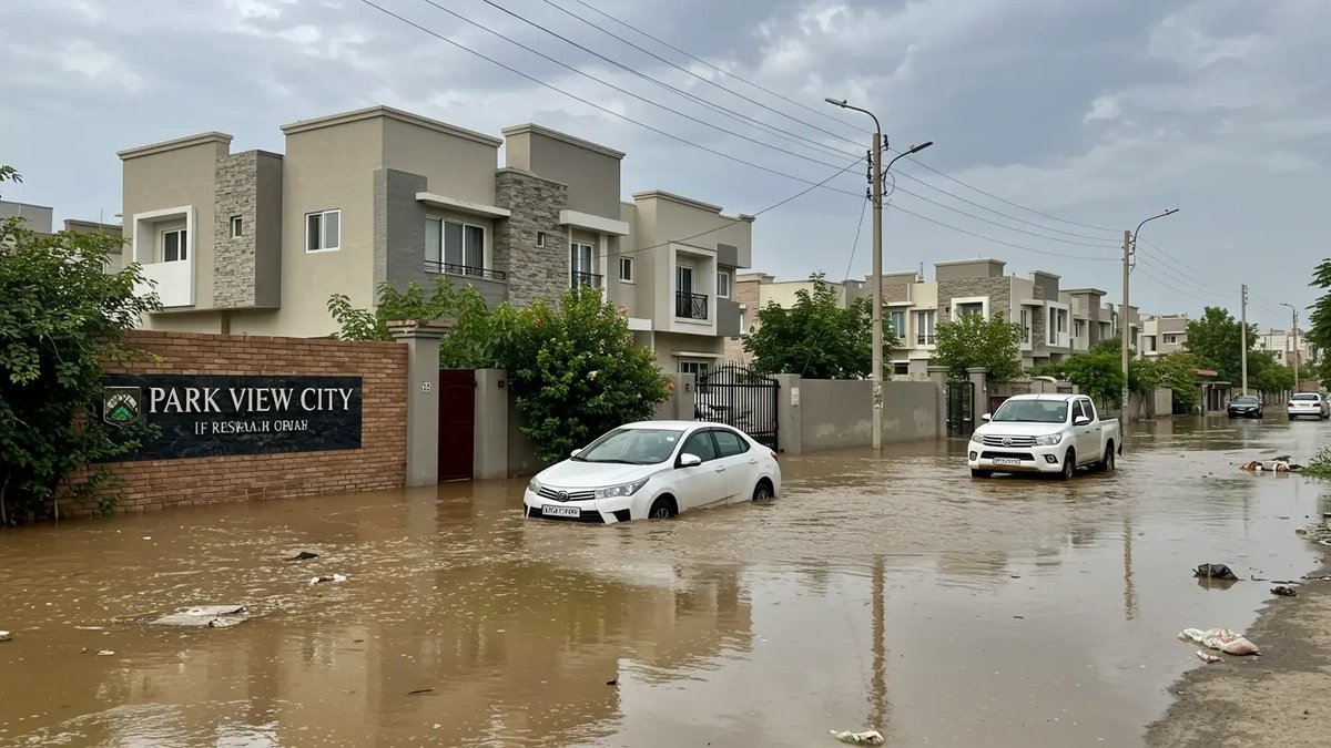park view city lahore flood situation