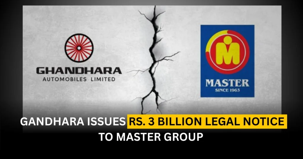 Gandhara Issues Rs. 3 Billion Legal Notice to Master Group Over Chery Dispute in Pakistan