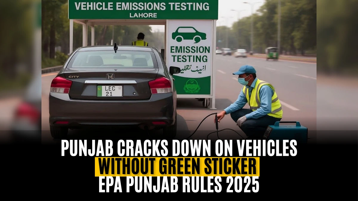 Punjab Cracks Down on Vehicles Without Green Sticker | EPA Punjab Rules 2025