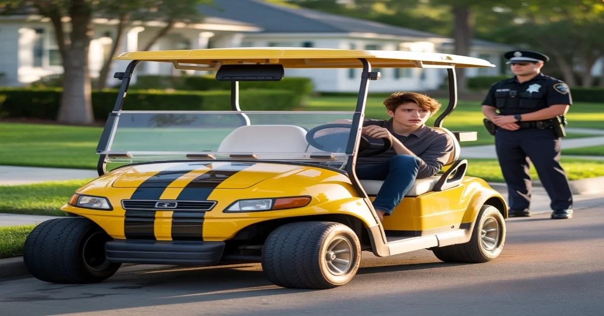 Police stopping driver highlights the answer to can you get a DUI on a golf cart and tips on best pickleball paddle for badminton players.