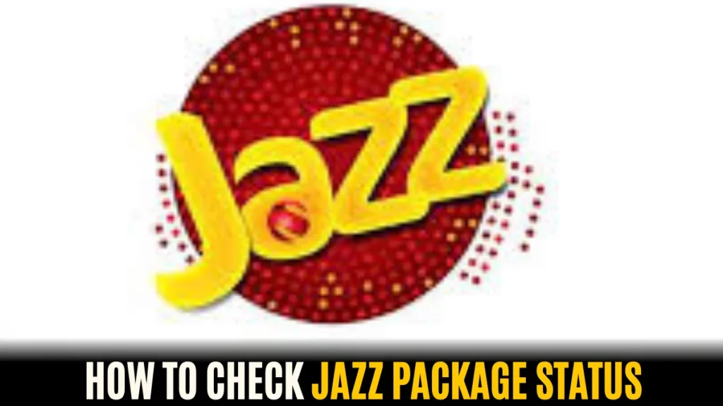 Jazz logo with guide on how to check Jazz package status for mobile users in Pakistan