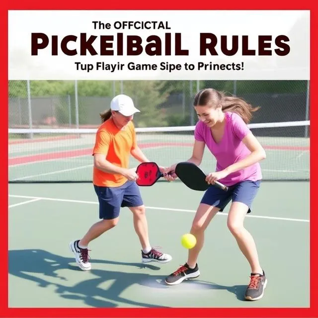 Official Pickleball Rules for Two-Player Games explained with players competing on outdoor court