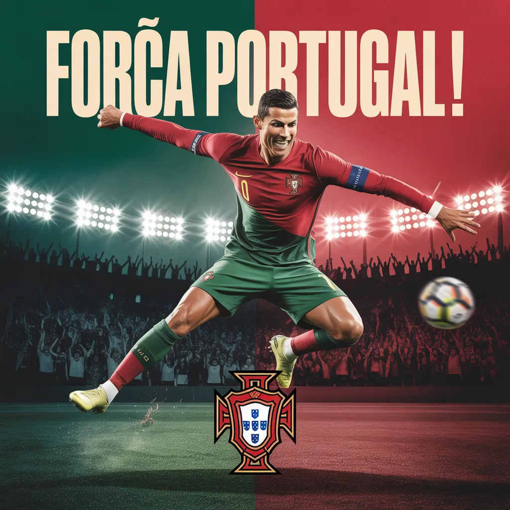 Portugal National Team Overview featuring star player in action, team spirit, and football performance highlights.