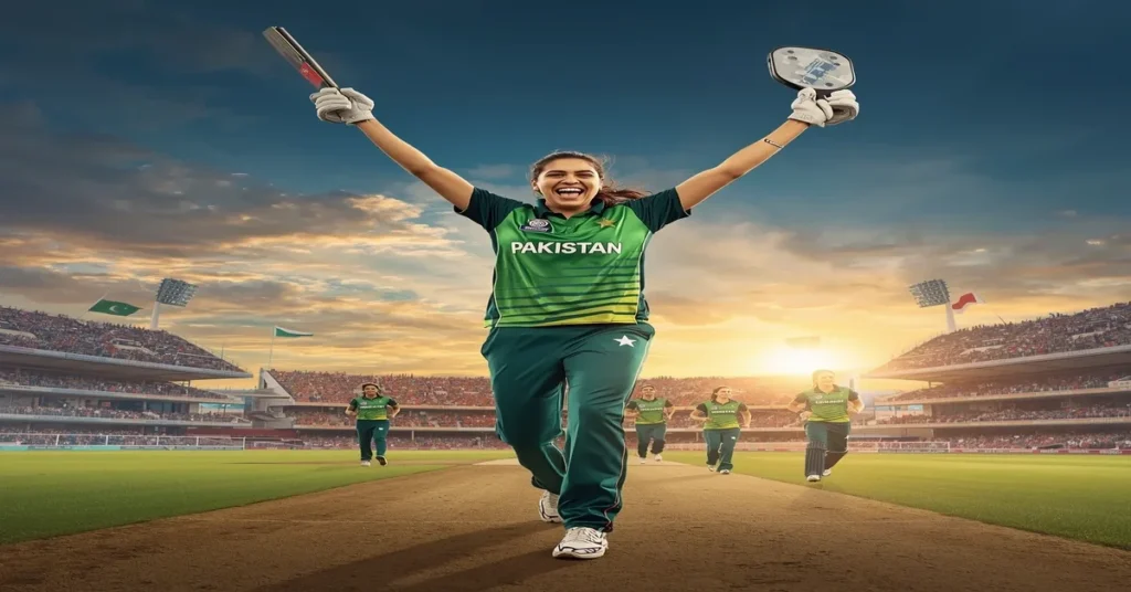 Sidra Amin achieves major milestone during first South Africa ODI as Pakistan players celebrate her record performance on the field.