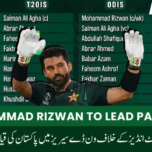 Mohammad Rizwan to Lead Pakistan in ODI Series Against West Indies